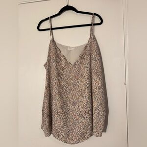 Socialite Scalloped Confetti Low Cut Women's Multicolored Tank Top
